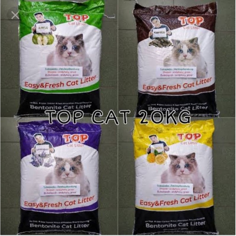 pasir kucing top 25 liter  paket 3 karung