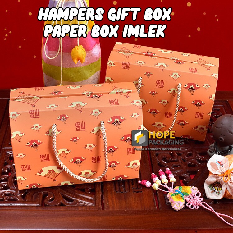 [ 3 PCS ] Sale Murah Hampers Gift Box Paper Lebaran / idul fitri Bungkus Kacang Buah Kue mubarak Kranjang Cola Motif cerry zig zag