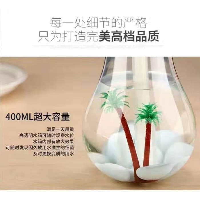 Bulb Humidifier Model Lampu Hiasan dan Pelembab Ruangan Aromaterapi