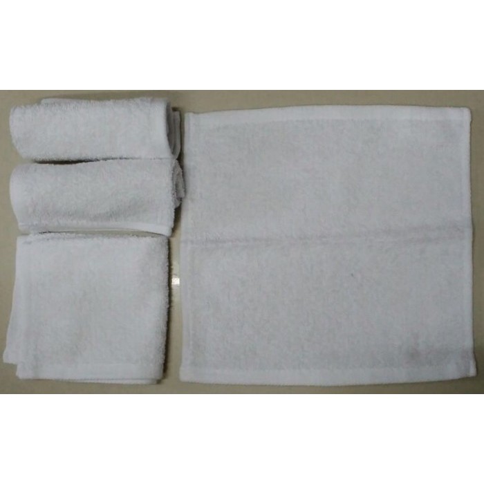 towel handuk sapu tangan oshibori putih 25x25 handuk murah
