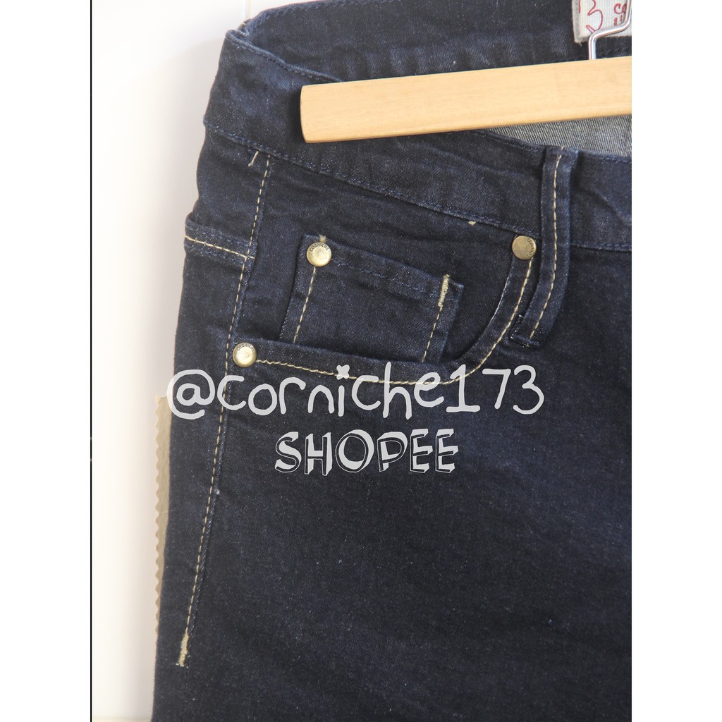 Corniche Denim Pants Black Navy - JA90193