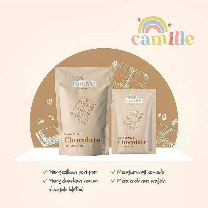 [READY STOCK] BPOM CAMILLE BEAUTE MASK CAMILLE BEAUTY All Varian 25 Gram 65 gram-Chocolate
