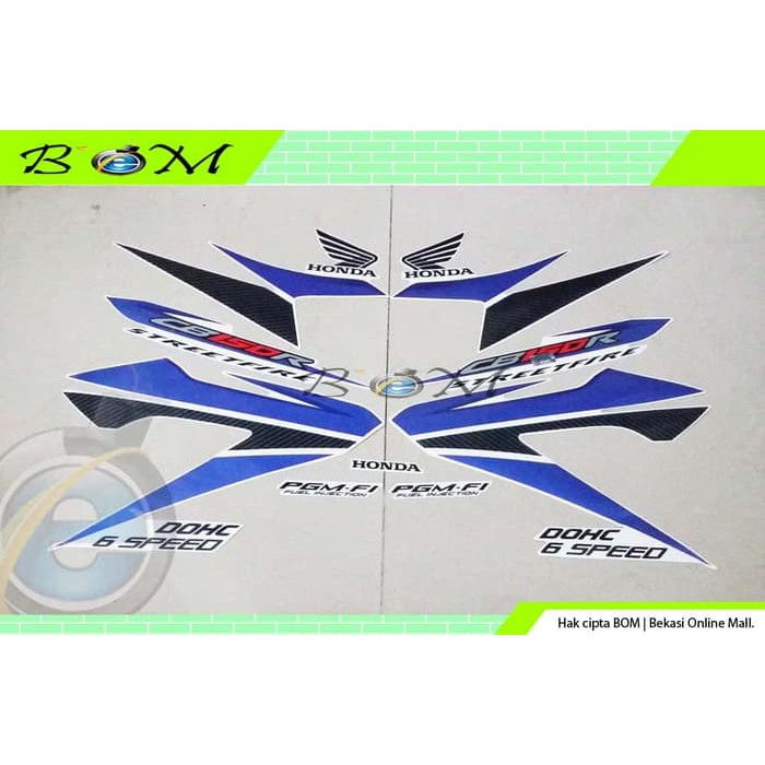 Striping Stiker Sticker Honda CB150r CB 150 R 2014 streetfire putih