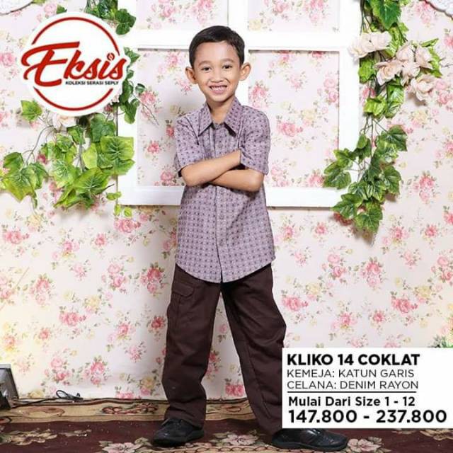 SALE Koko anak seply KLIKO 14 No. 1.3.6.7.8.9 warna coklat