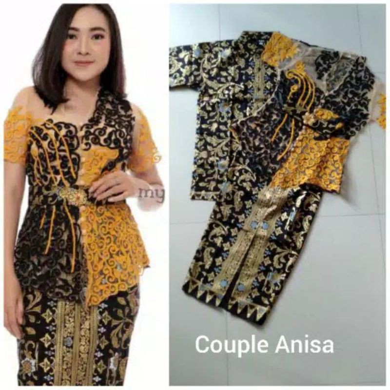 couple sarimbit prada sandat kebaya bali tilestik modern