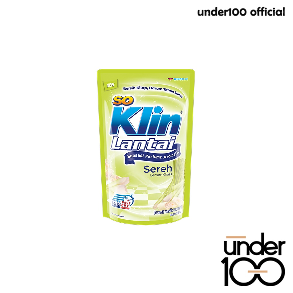 ❤ Under100 ❤ So Klin Lantai Pembersih Lantai 70ml Sachet Kemasan Ekonomis | Citrus Lemon | Sereh | Rose | Apple | Lavender | Fine Fragrance | Soklin | Kemenkes RI