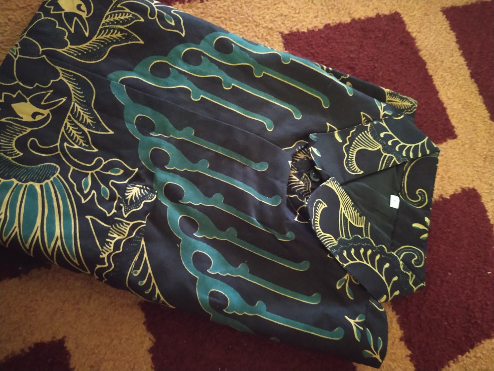 Peksi Biru Kemeja Batik Pria Modern Solo Atasan Batik By Kharis