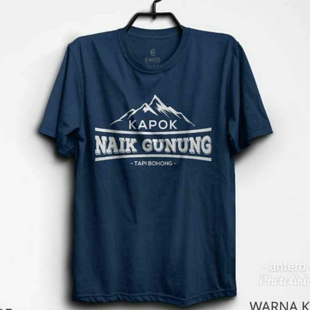 Kaos pendaki kapok naik gunung dewasa dan anak