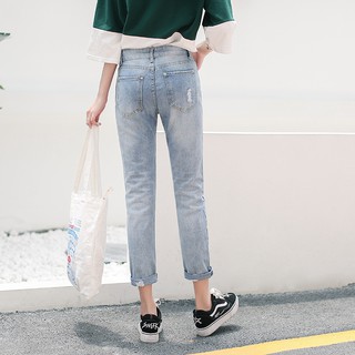 Celana Panjang Jeans Korea Lurus High Quality Motif Print Celana Panjang Jeans Korea Lurus High Quality Motif Print