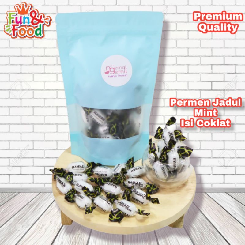 

Permen Hawaii Mint isi coklat Permen Jadul Hawaii Kualitas Premium