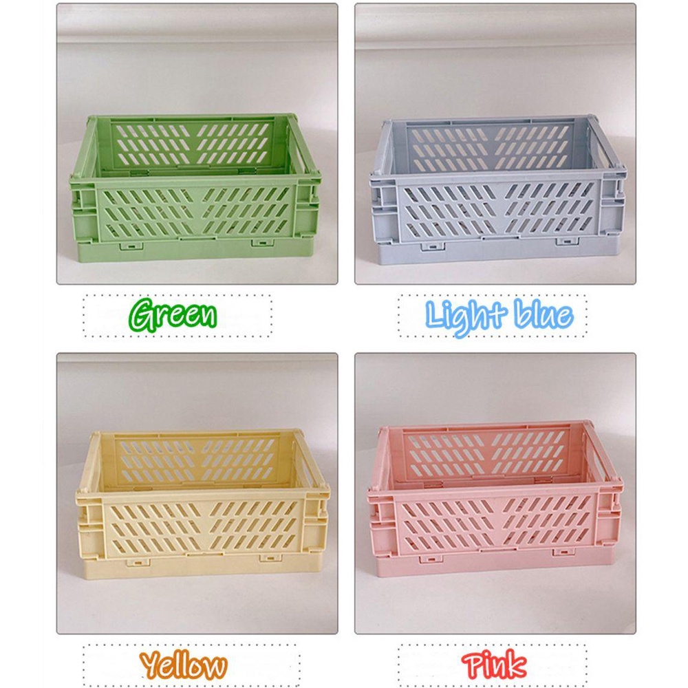 Solighter Tempat Penyimpanan Dapur Rumah Mini Desktop Organizer Keranjang Siswa Plastik