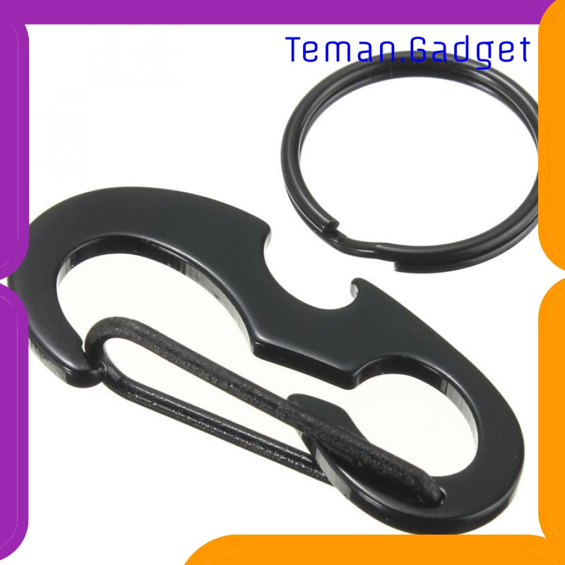 TG-ID001 BLACK BEETLE EDC CARABINER STAINLESS STEEL WITH BOTTLE OPENER - XT-11