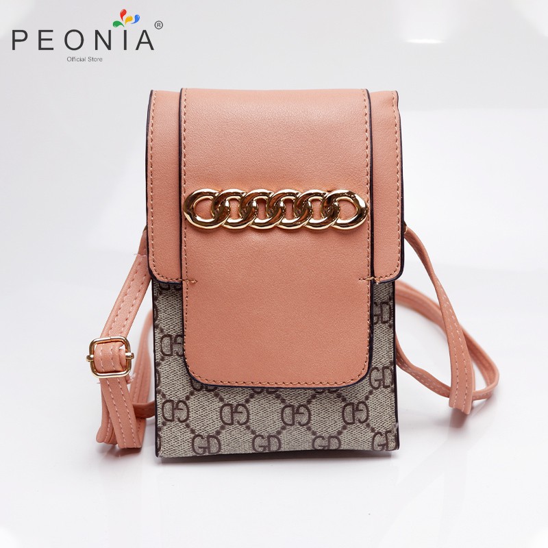 Peonia Tas Import Selempang Wanita Kulit   Fashion Style Tas Import Hp Kecil Cross Sling Bag - Jessy