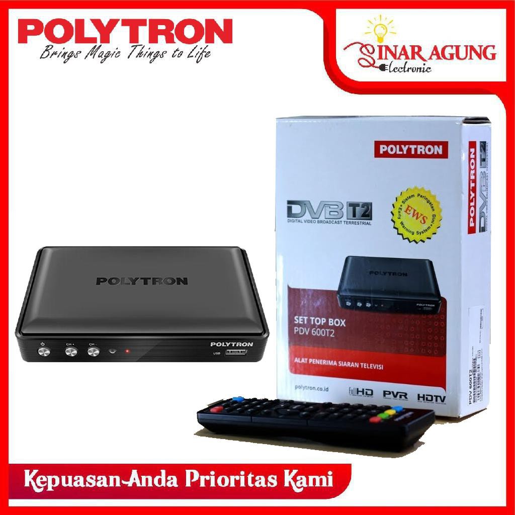 Dvb T2 Set Top Box Polytron Pdv 600t2 Khusus Jabodetabek Dijamin 100 Ori Shopee Indonesia