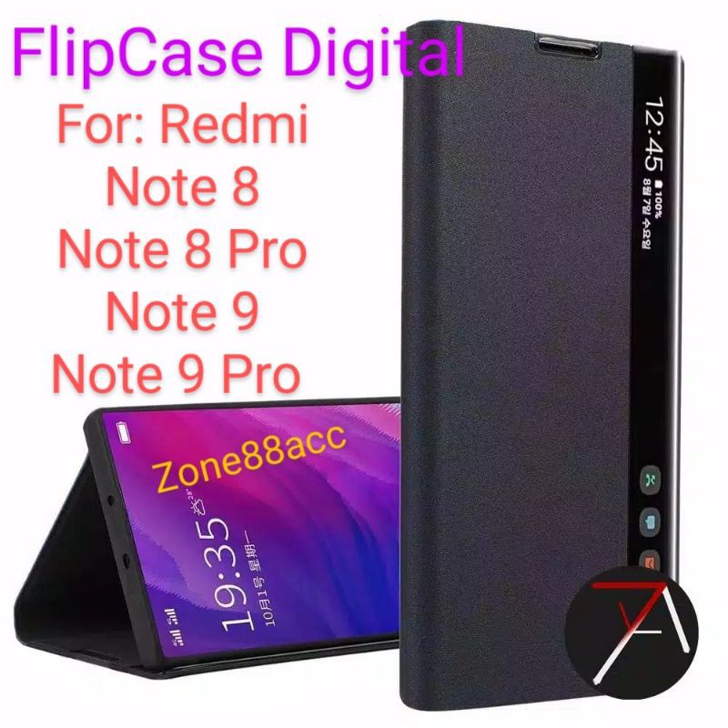 Flipcover Case Digital Redmi Note 8 8Pro 9 9pro Pro Sarung Softcase Auto lock Casing Standing