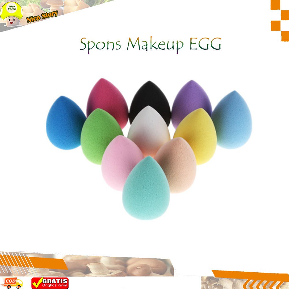 (NCS) Beauty Blend Blender Sponge Spon Spons Make Up Tear Drop Egg Telur Telor