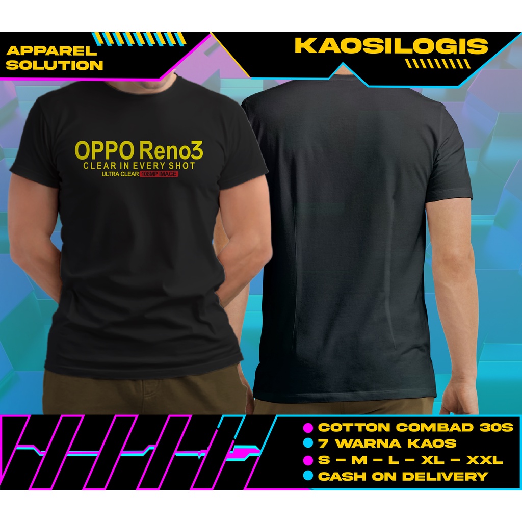 Kaos Oppo Reno 3 gadget Handphone Perusahaan - Kaosilogis