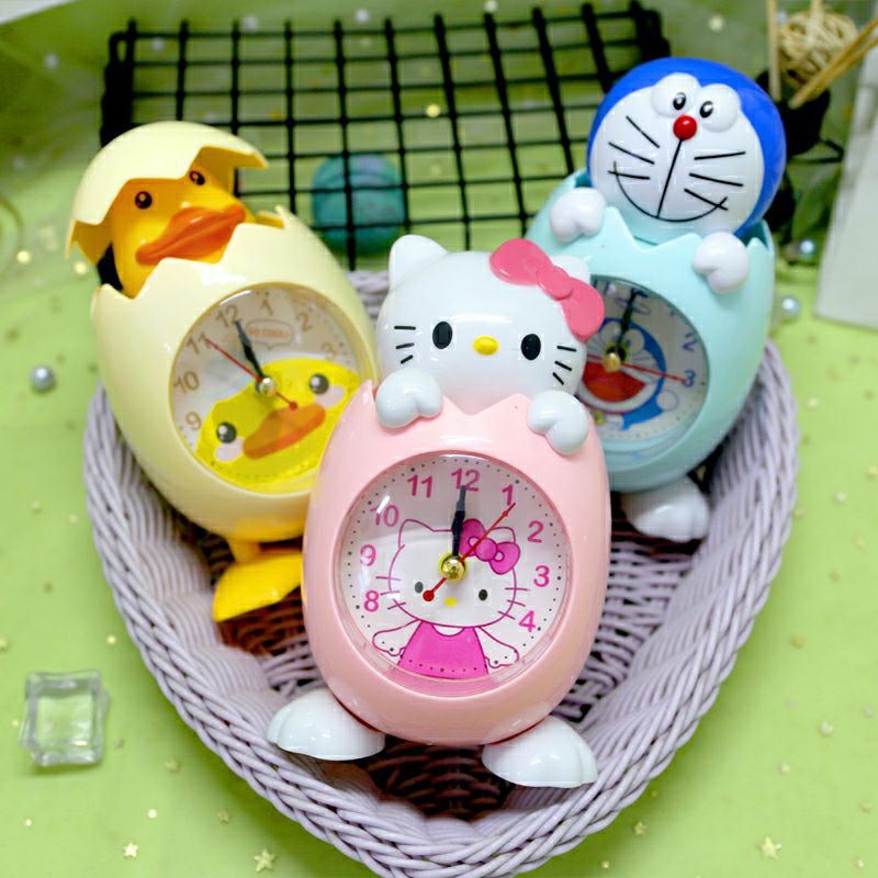 Jam Weker alarm Unik Doraemon dan Kitty | Jam Beker | Jam Alarm | Dekorasi