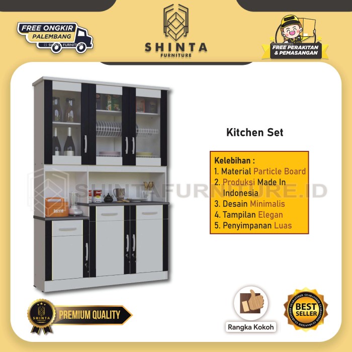 Lemari Dapur Minimalis / Kitchen Set Modern Minimalis / Rak Piring Dapur