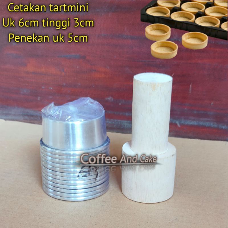 Cetakan kue tart / loyang bulat press 1 set penekan