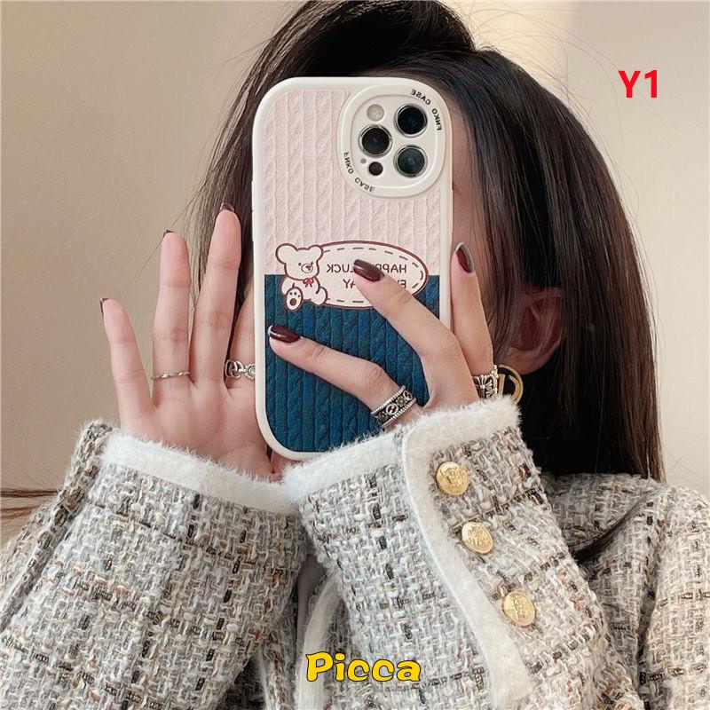 Casing OPPO A55 A77S A96 A57 Reno 7Z 5 7 6 4 4F A15 A76 A15s A95 A5S A12 A7 A16 A31 A16K A9 A52 A3S A53 A33 A7 Cover Bentuk Beruang