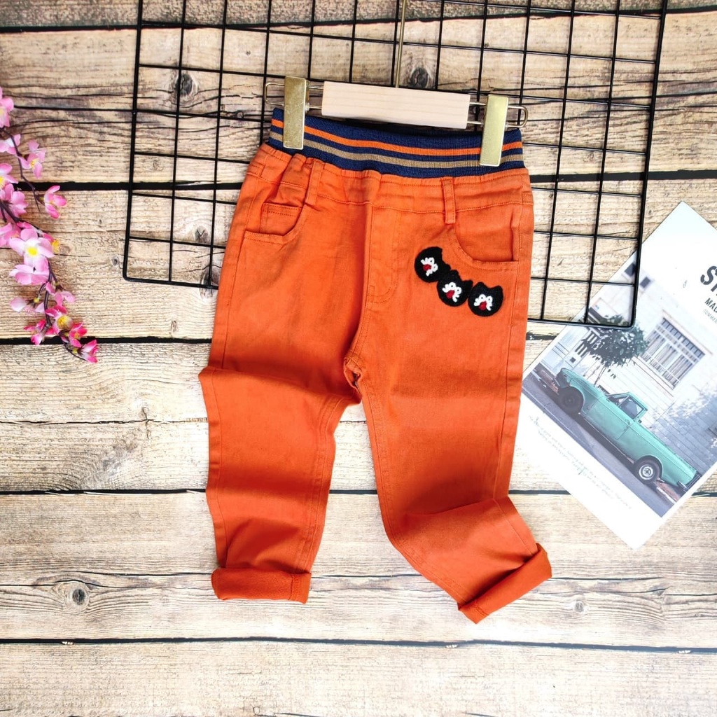 Promo !! Celana anak / Celana panjang anak laki-laki / Celana trio frog colour ukuran 5-11 tahun