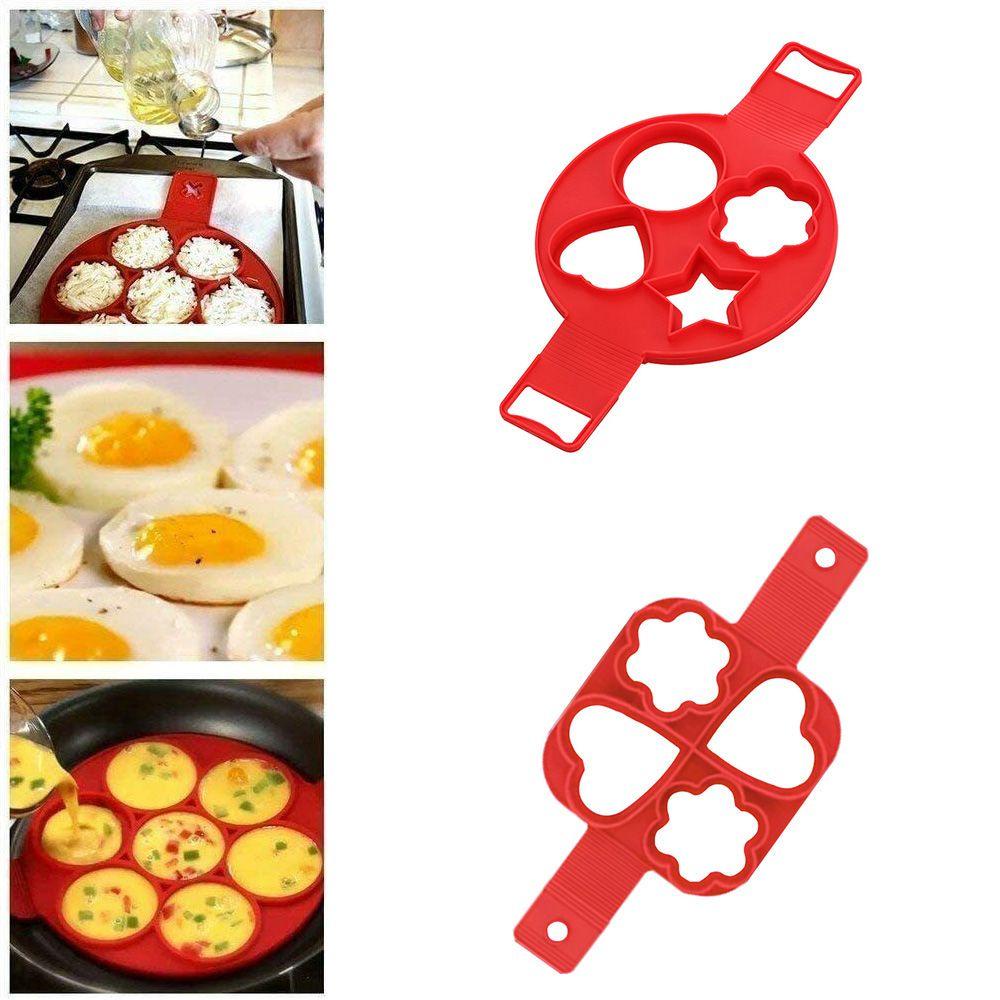 Solighter Egg Ring Shaper Pembuat Telur Persegi Bulat Plum Baru