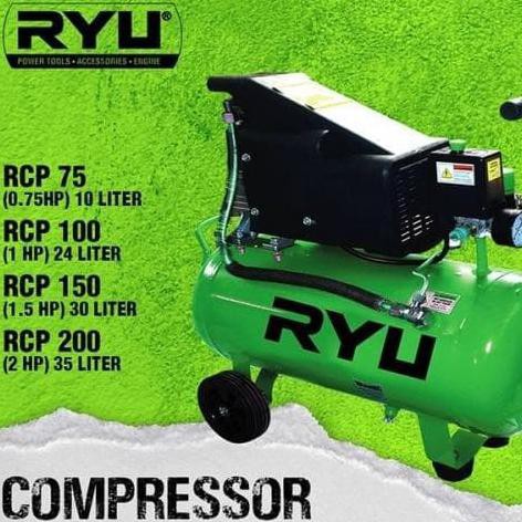MESIN kOMPRESOR ANGIN / COMPRESSORE RYU RCP 75 560 W BY TEKIRO