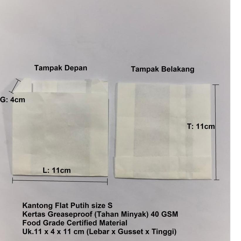

Terbaru WM9MT Kantong Kertas Putih 11x4x11 (S) Anti Minyak Greaseproof Food Packaging Kertas Roti, Kue Kebab Kraft Z95 Sale