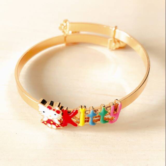 Gelang Anak Kitty Red Plat Gold Xuping