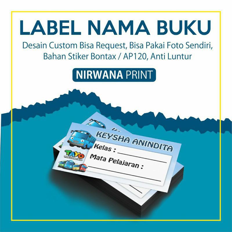 

Label Nama Buku | Stiker Nama Buku