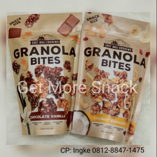 

East Bali Cashews - Granola 125 gr Chocate Vanilla / Coconut Banana