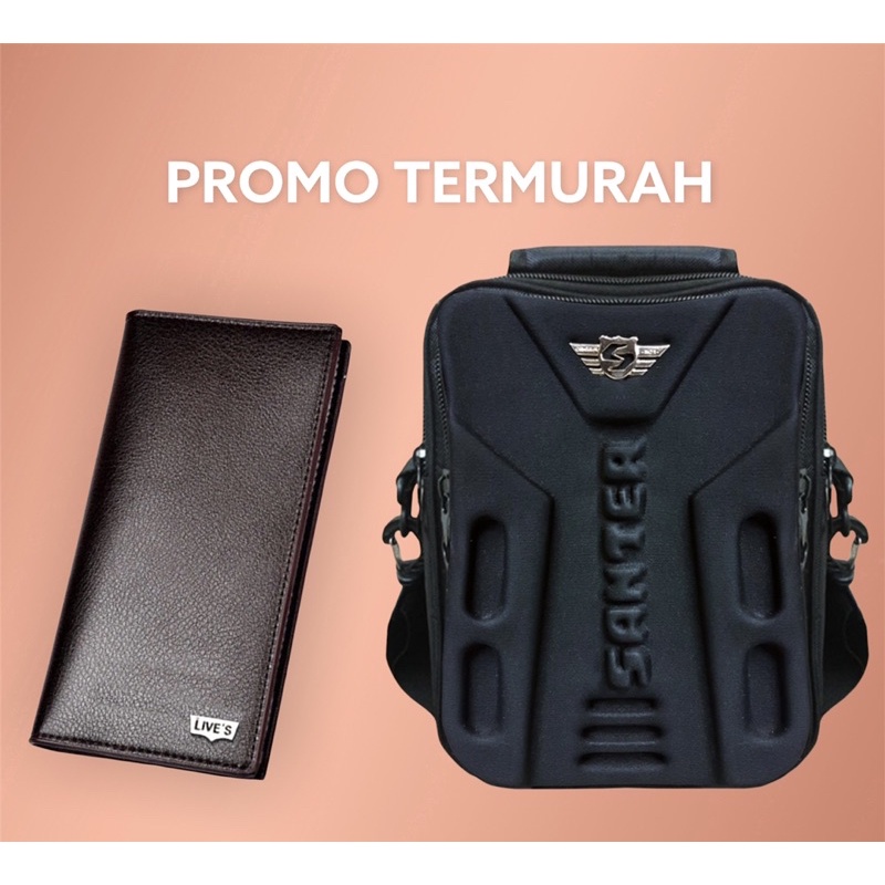 TAS SELEMPANG PRIA MURAH MERIAH DOMPET PRIA MURAH BANGET TAS PRIA TERMURAH TAS SANTER FREE DOMPET