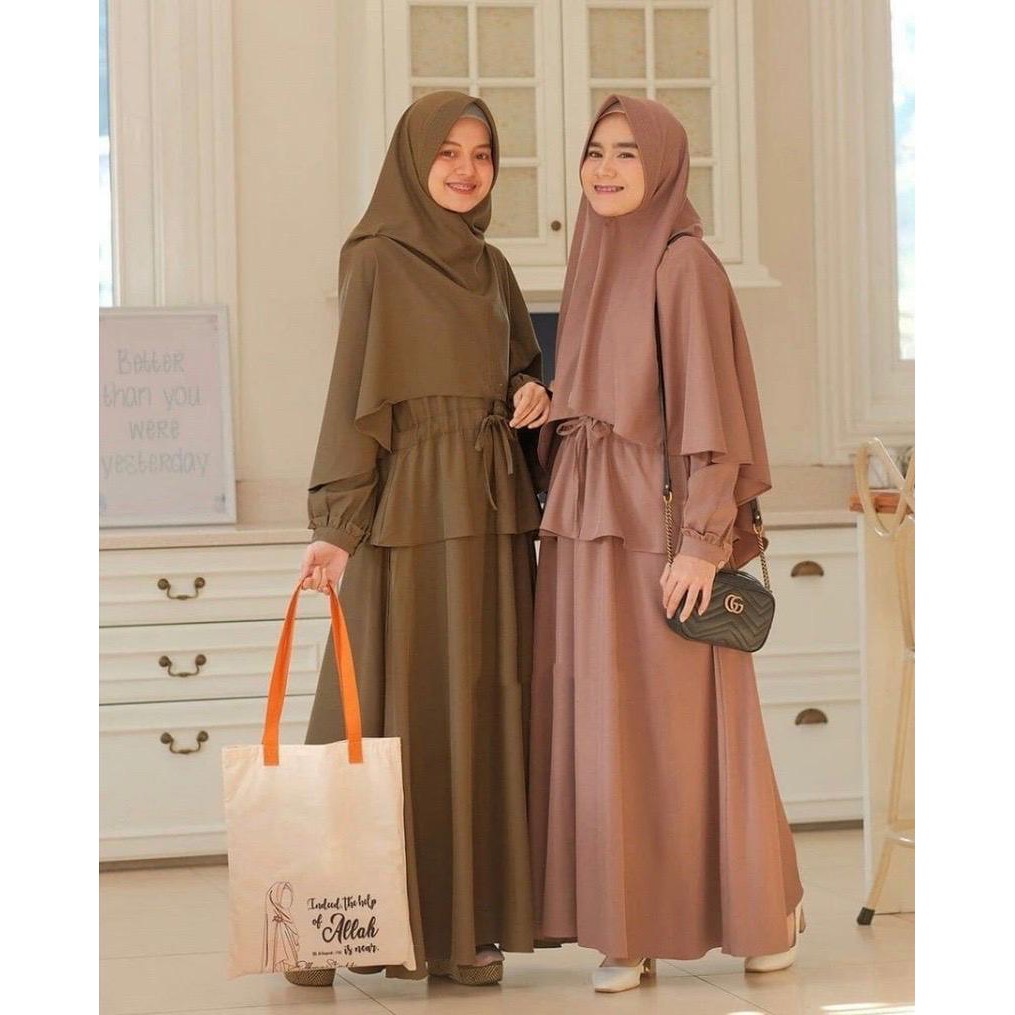 Bisa COD LARA SYARI – Baju Muslim Busui Frendly – gamis syari set