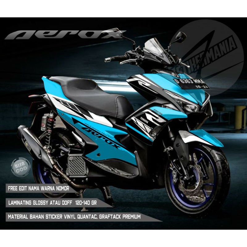 Stiker Decal Aerox Old Sticker Striping Full Body variasi sticker striping motor aksesoris motor cus