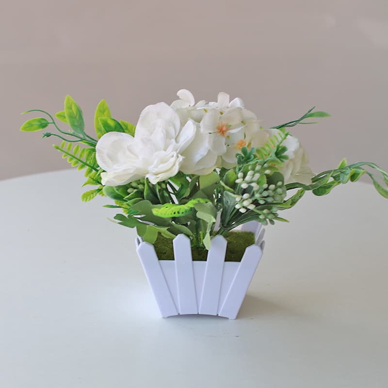 MOGYMOGY PT57 Pot Tanaman Hias Bunga Hias Plastik Ornamen Pot Bongsai Artificial Flower Decoration