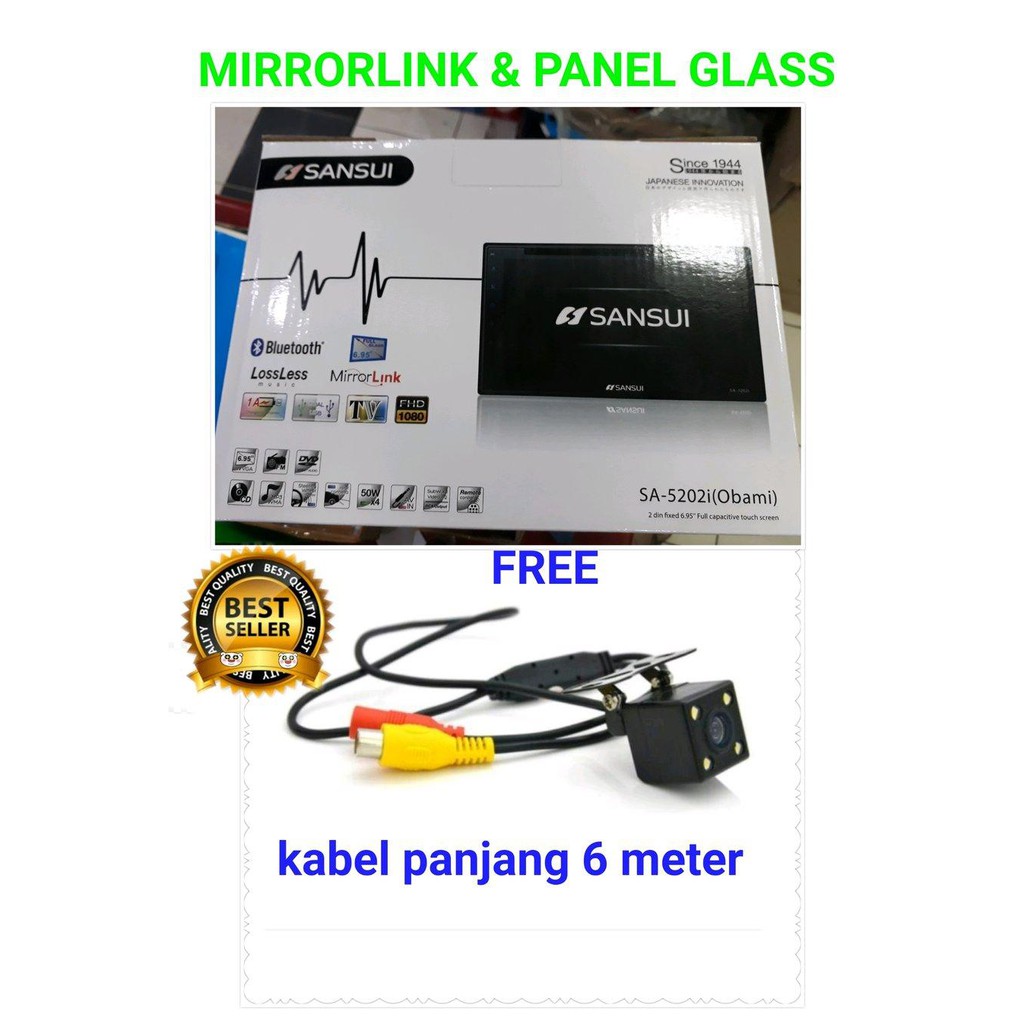 HEADUNIT TV MOBIL DOUBLEDIN SANSUI SA 5202i OBAMI MIRRORLINK tools