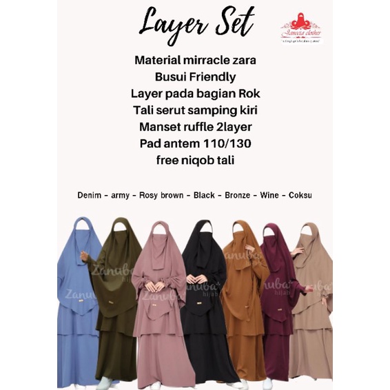Gamis set Layer Zanuba
