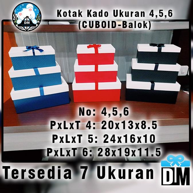 

[COD] Kotak Kado Gift Box Balok Cuboid Ckp Besar Simple Elegan Bahan Premium [COD]