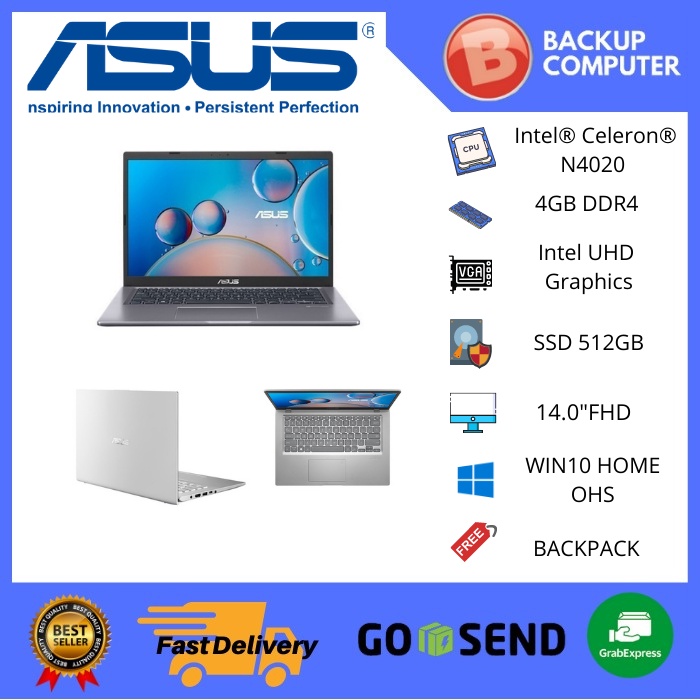 ASUS A409MA-FHD422 N4020/4GB/256GB/WIN10 HOMEOHS 2019
