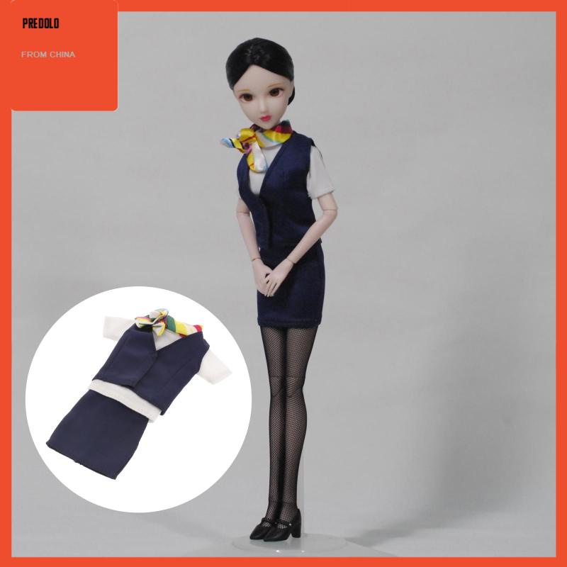 [In Stock] 1/6 BJD Doll Stewardess Suit for Blythe Baby Dolls Outfit Birthday Gift Blue