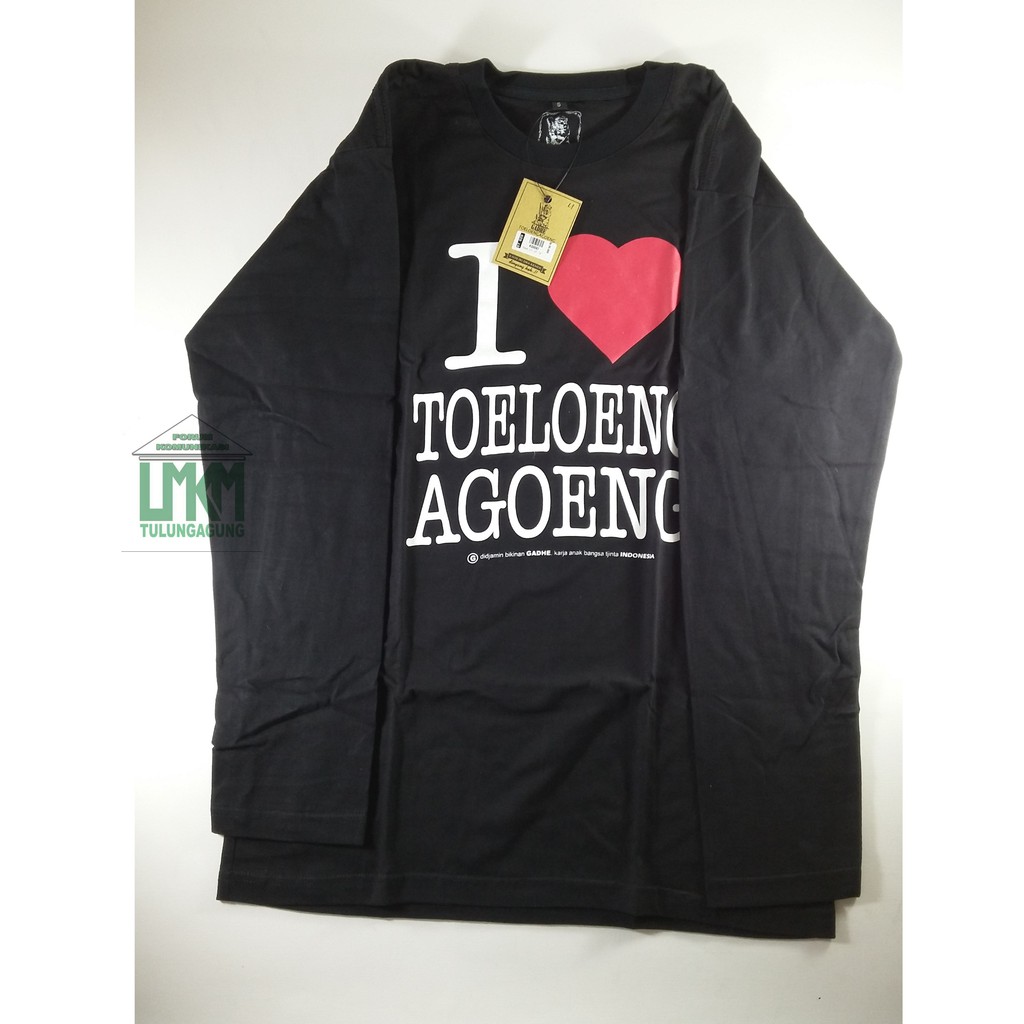 Kaos Panjang I Love Toeloengagoeng / Kaos Khas Tulungagung / Oleh Oleh Tulungagung