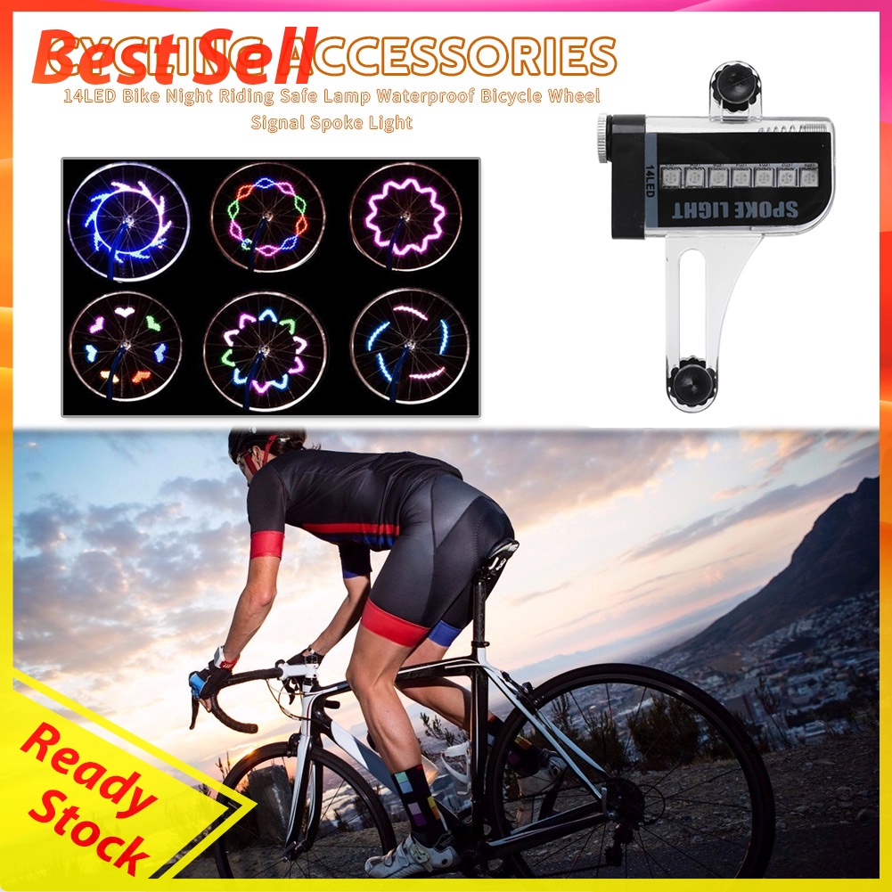 2pcs Waterproof Bicycle Spoke Light LED Mountain Bike Wheel Warning Lamp