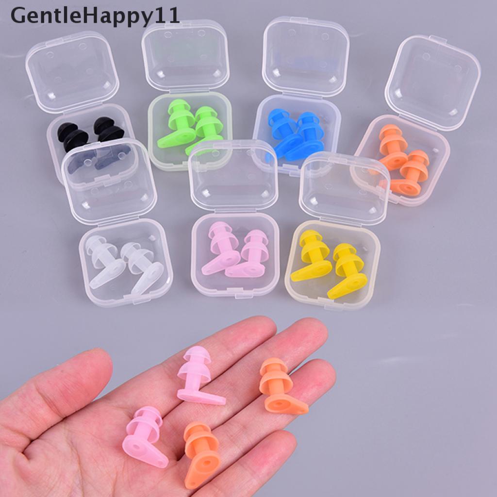 Gentlehappy 1pasang Ear Plugs Silikon Penyumbat Telinga Anti Air Olahraga Air Renang Aksesoris