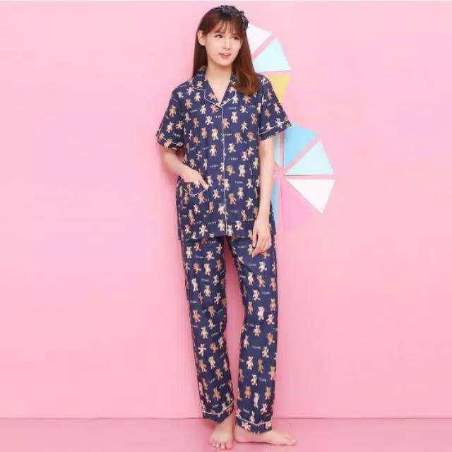 Baju Tidur Piyama Wanita/Cewek Pajamas Katun Motif Karakter CP Part 2