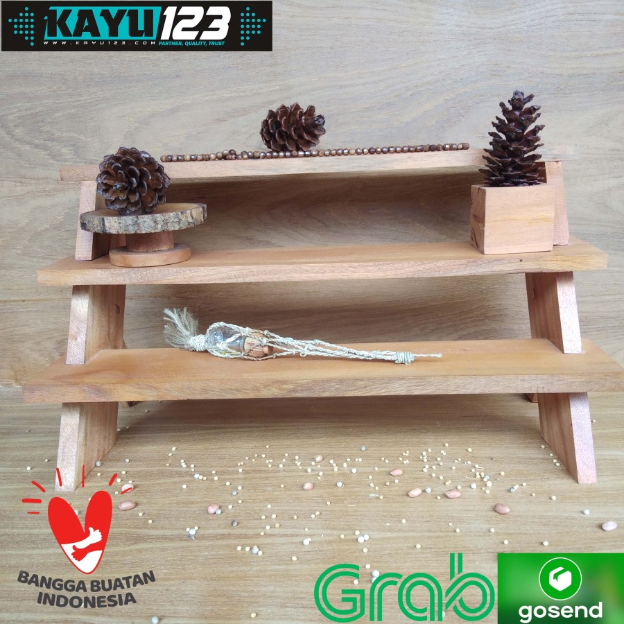 Rak Kayu Susun Serbaguna Rak Tanaman Hias Minimalis (RK-15)