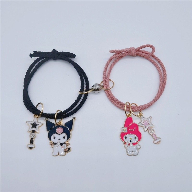 AZ119 [Cod][Ready Stock]2pcs/1pasang Gelang Magnet Couple Gelang Tali Couple Magnet Attract Persahabatan Bracelets