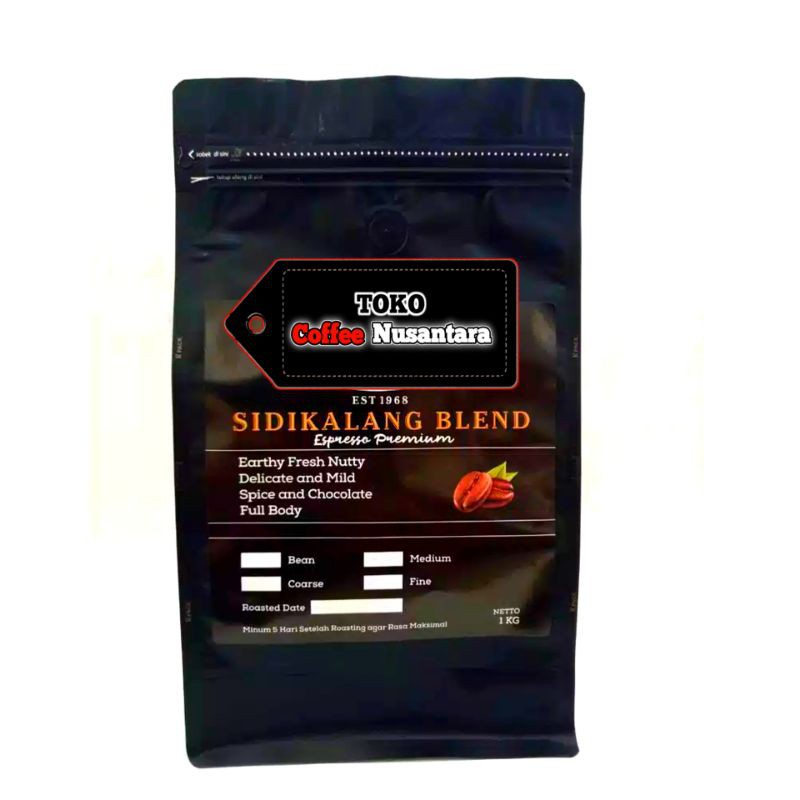 

KOPI ESPRESSO 1 KG SIDIKALANG BLEND - BIJI DAN BUBUK PREMIUM COFFEE