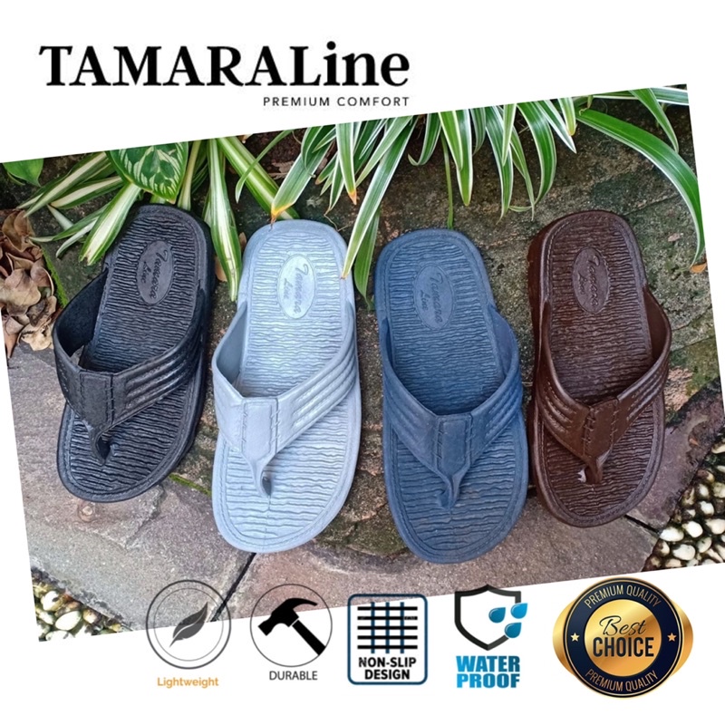 Sandal Jepit Karet Pria Wanita Unisex Dewasa / Remaja - TAMARALINE 121 / Bahan Premium Lentur Empuk Ringan Kuat Anti Slip Anti Air / Model Sandal Casual Santai Rumah Hotel Outdoor Kamar Mandi Murah Original