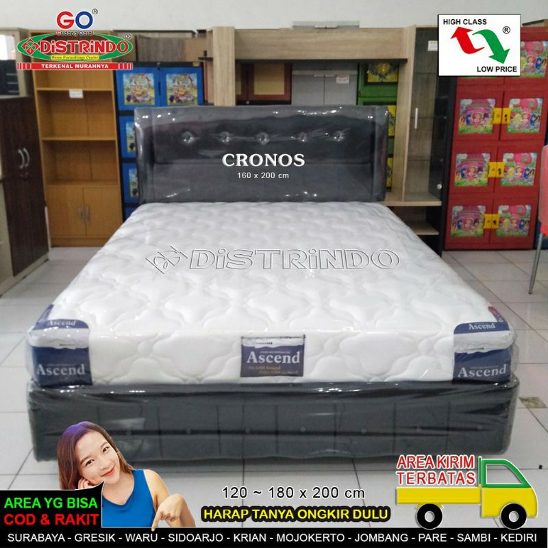 Springbed Set Komplit Divan dan Sandaran Kualitas Mewah Harga Murah Busa Kain Tebal Halus Divan Kuat